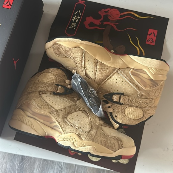 NEW Jordan 8 Retro Rui Hachimura Black Samurai Size 6.5 Equivalent to Women’s 8 - Picture 5 of 16